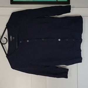 Roz & Ali Scoopneck 3/4 Sleeve Cardigan, Size L